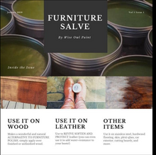 Unscented Hemp - Furniture Salve -  Wise Owl Paint -  8oz