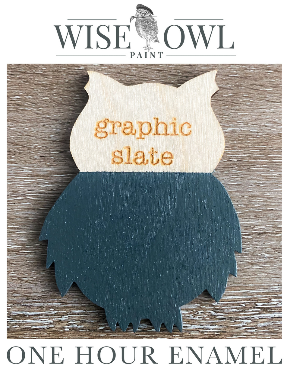 Graphic Slate -  One Hour Enamel - OHE - Quart 32oz- Wise Owl Paint