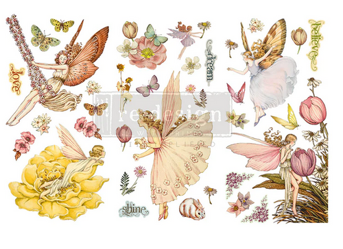 Fairy Flowers - Redesign with Prima Decor Small Transfer