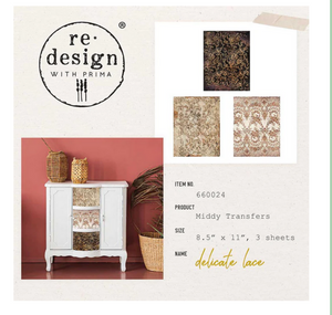 Delicated Lace  - Redesign with Prima Decor Middy Transfer