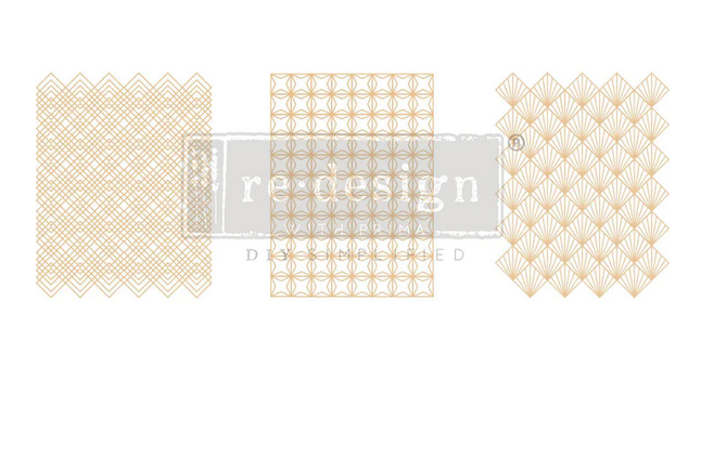 Golden Art Deco  - Redesign with Prima Decor Middy Transfer