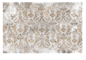 Washed Damask- Redesign with Prima Decor Decoupage Paper
