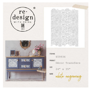 White Engraving - Redesign with Prima Decor Transfer