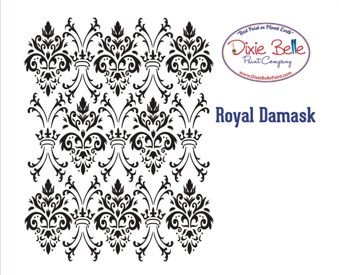 Royal Damask Stencil - Belles And Whistles By Dixie Belle