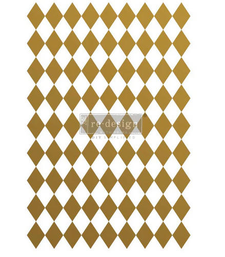 Gold Harlequin - Redesign with Prima Decor Transfer