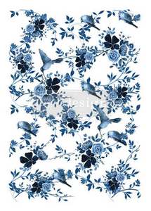 Pretty In Blue - Redesign with Prima Decor Transfer