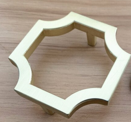 Brushed Gold Multi Side Hexagon Knob for Furniture
