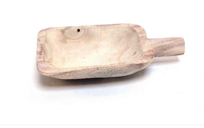 Wooden Round Scoop Dough Bowl Style Natural Finish