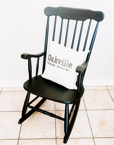 Rocking Chair in Coal Black by Fusion Mineral Paint