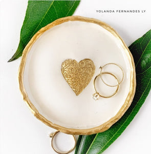 Gold Heart - Resin Ring Dish