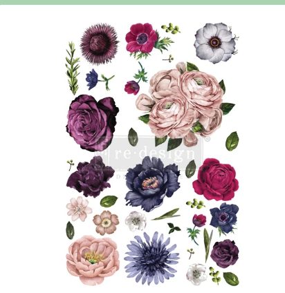 Lush Floral II - Redesign with Prima Decor Transfer
