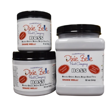 BOSS- Blocks Odors, Stains, and Stops Bleed-Through- Primer - White, Grey or Clear - Dixie Belle Paint