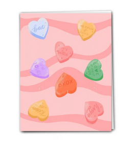 Love Hearts Valentine's Day Birthday Card