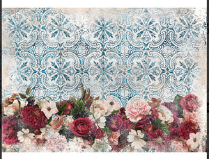 Burgundy Woods- Redesign with Prima Decor Decoupage Rice Paper