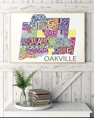 Map of Oakville Print - Topographic Map 12 x16