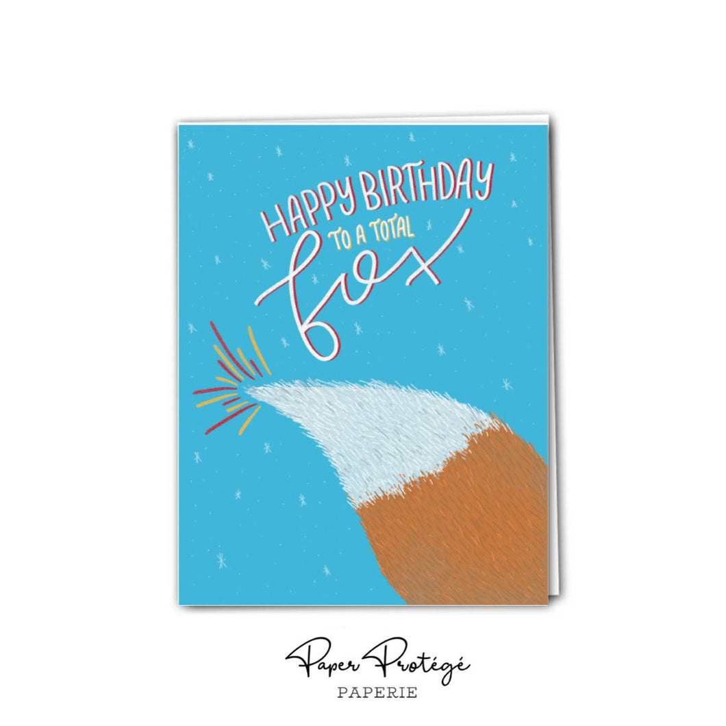 Fox Happy Birthday Card PRO35