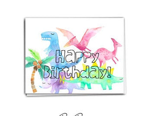 Happy Birthday Dinos Card PRO2
