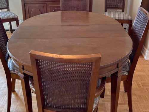 Available to Customize - Cane Back Chairs and Table