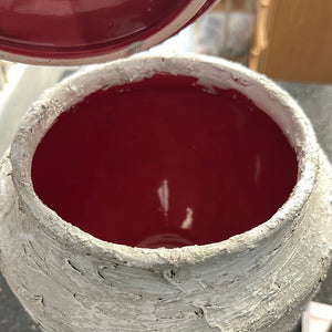 Hand Painted Textured Vase - Greys