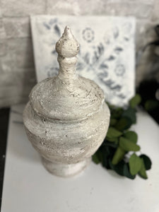 Hand Painted Textured Vase - Greys