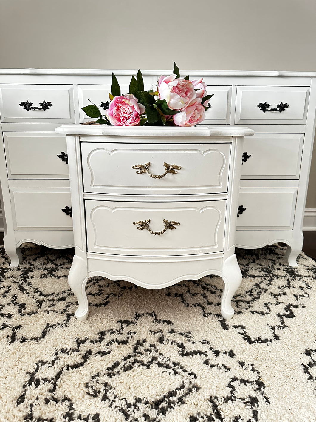 French Provincial Side Table / Night Stand