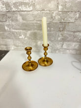 Set of 2 Vintage Brass Candle Stick Holders Set 2a