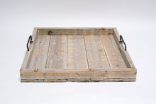 Wooden Trays with Handles - White Washed