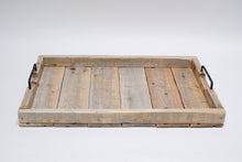 Wooden Trays with Handles - White Washed