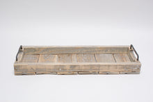 Wooden Trays with Handles - White Washed
