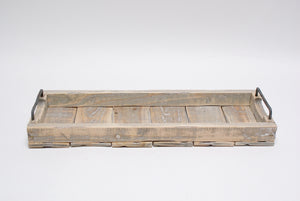 Wooden Trays with Handles - White Washed
